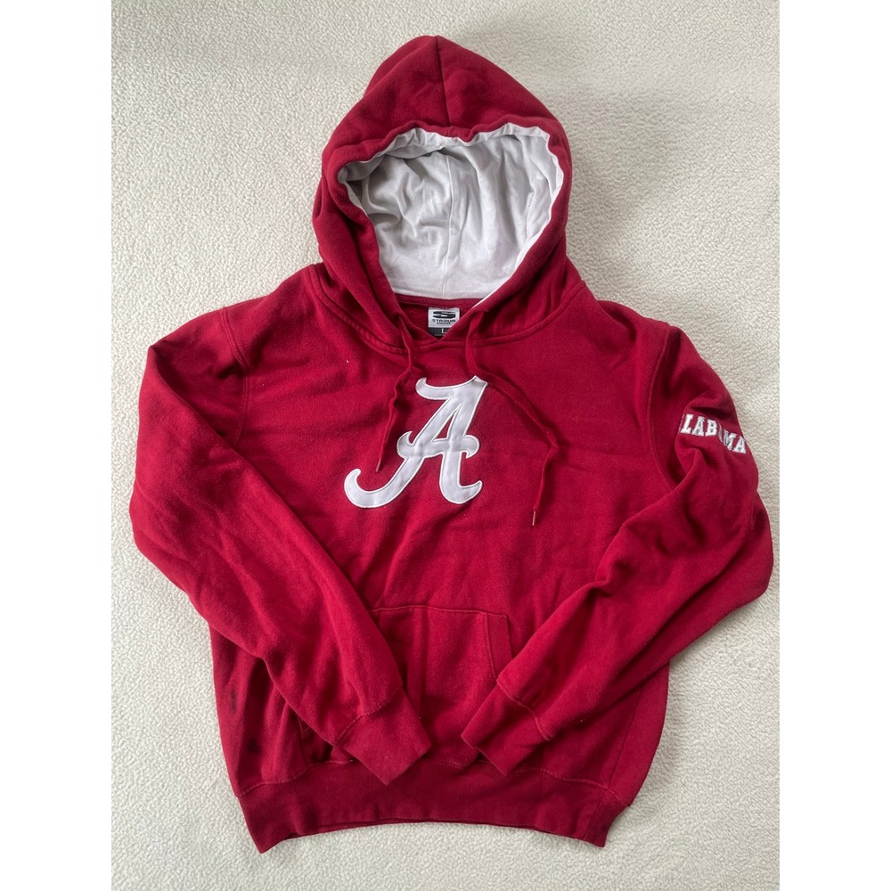 Stadium Athletics Women Large Hoodie Red Alabama Crimson‎ Tide Pullover - Stains